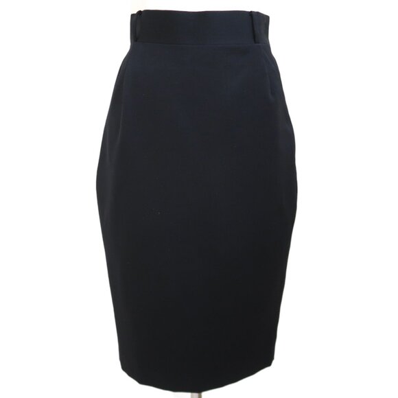 vtg NORMA KAMALI Pencil skirt sz 6 USA wool midi